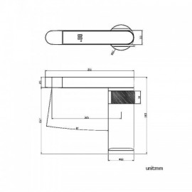 Copper Pull-Out Constant Flow Basin Mixer With Led Digital Display