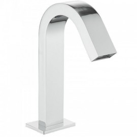 Chrome-Plated Copper Basin Faucet With Infrared Sensor Single Cold Water