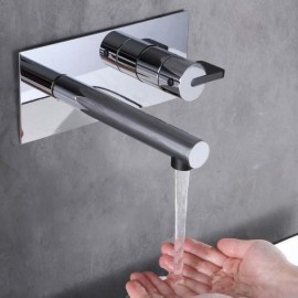 Wall-Mounted Constant Flow Basin Mixer In Chrome-Plated Copper