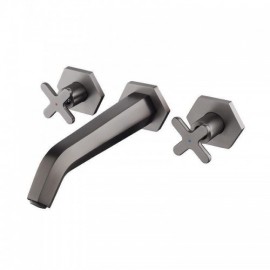 Recessed Basin Mixer In Copper Double Cross Handle 5 Models