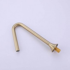 Modern Brushed Gold Copper Double Cross Handle Bathroom Sink Faucet