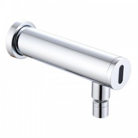 Chrome-Plated Copper Wall-Mounted Cold Water Sink Faucet With Infrared Sensor