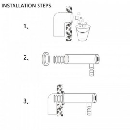 Chrome-Plated Copper Wall-Mounted Cold Water Sink Faucet With Infrared Sensor