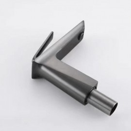 Gray Copper Basin Faucet Height 17Cm For Bathroom