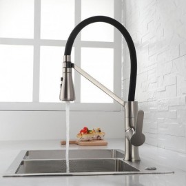 Copper Body Kitchen Faucet Rubber Elbow With Water Stop Button