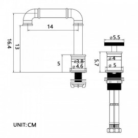 Classic Copper Basin Mixer Single Handle