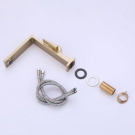 Brushed Black/Gold Copper Kitchen Faucet Cold Hot Water