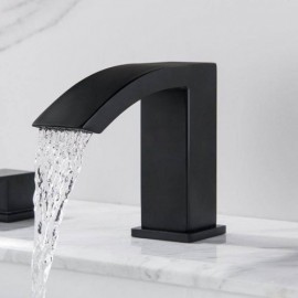 Basin Mixer In Stainless Steel Black/Brushed Gold Model For Bathroom