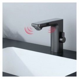 Copper Chrome/Gray Infrared Sensor Basin Mixer For Bathroom