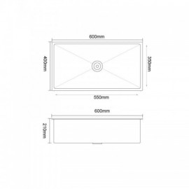 Gold Stainless Steel Single Sink With Drain Basket