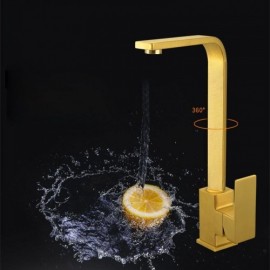 Gold Stainless Steel Kitchen Sink Without/With Faucet