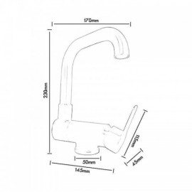 Stainless Steel Folding Rotating Basin Faucet Total Height