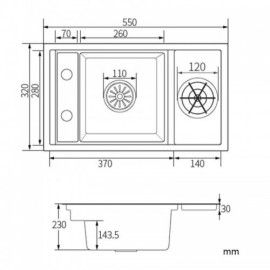 Black Stainless Steel Kitchen Sink With Cup Washer Mixer