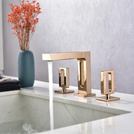 Countertop Basin Mixer In Black Copper/Rose Gold Bathroom