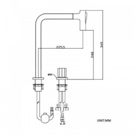 Copper Basin Faucet Pull-Out Water Spout 4 Models For Bathroom