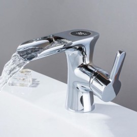 Copper Waterfall Basin Mixer Led Display 5 Models