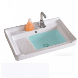 Single Ceramic Sink With Drainage Pipe For Bathroom Balcony