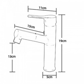 White Copper Pull-Out Basin Faucet For Bathroom