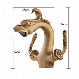 Retro Brushed Copper Double Handle Sink Faucet