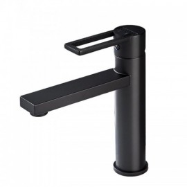 Black/Chrome Copper Basin Faucet Single Handle For Bathroom