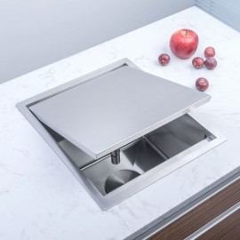 Brushed Silver Stainless Steel Single Sink For Kitchen With Faucet