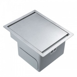 Brushed Silver Stainless Steel Single Sink For Kitchen With Faucet