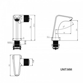 Basin Mixer With Push Handle 3 Models For Bathroom