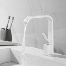 Black/White Single Handle Basin Mixer For Bathroom