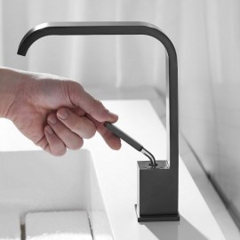 Black/White Single Handle Basin Mixer For Bathroom