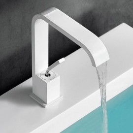 Black/White Single Handle Basin Mixer For Bathroom