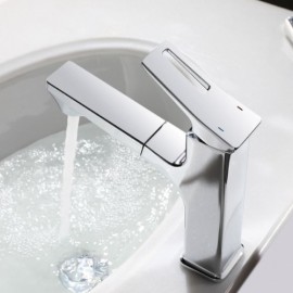 Modern Copper Chrome/Gray Basin Mixer For Bathroom