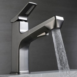 Modern Copper Chrome/Gray Basin Mixer For Bathroom