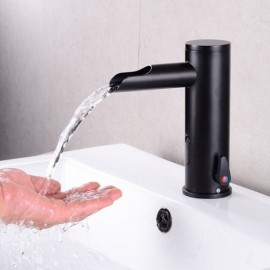 Orb Black Copper Basin Mixer With Ir Sensor For Bathroom