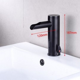 Orb Black Copper Basin Mixer With Ir Sensor For Bathroom