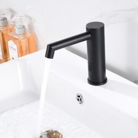 Cold Water Faucet With Infrared Sensor In Brushed Nickel/Black Stainless Steel