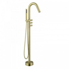 Two Function Floor Mounted Shower Mixer For Bathroom Black/Brushed Gold/Gray