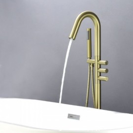 Two Function Floor Mounted Shower Mixer For Bathroom Black/Brushed Gold/Gray