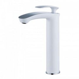 White/Gray Copper Basin Mixer Single Handle For Bathroom