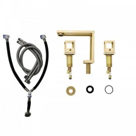 Hollow Design Copper Basin Mixer For Bathroom Black/White/Brushed Gold