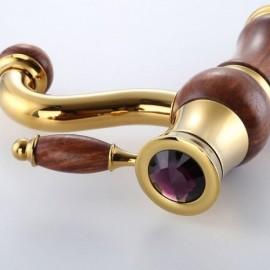 Copper Pear Wood Sink Faucet Patented Design For Bathroom