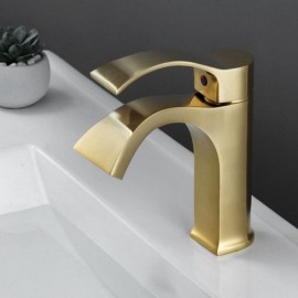 Black/Chrome/Brushed Gold Copper Basin Faucet Cold Hot Water