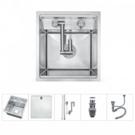 304 Stainless Steel Hidden Sink With Hot And Cold Folding Faucet