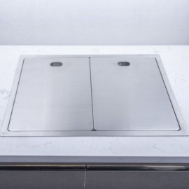 Single Undermount Sink With Plate Cover 304 Stainless Steel For Kitchen