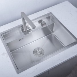 Hidden Single Sink With 304 Stainless Steel Drain Plate Cover For Kitchen