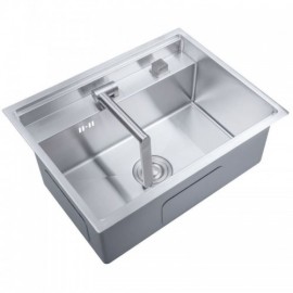 Hidden Single Sink With 304 Stainless Steel Drain Plate Cover For Kitchen