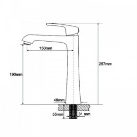 Copper Cold Hot Water Basin Faucet Single Handle 5 Models