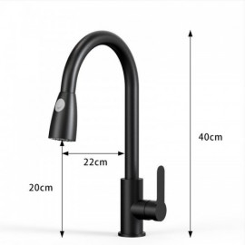 Black 304 Stainless Steel Single Sink With Stainless Steel Drain Optional Faucet