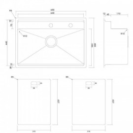 Undermount Kitchen Sink With Double Cover And Large Capacity Single Tank