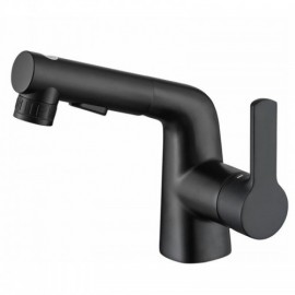 Basin Mixer With Extractable Copper Nozzle For Bathroom