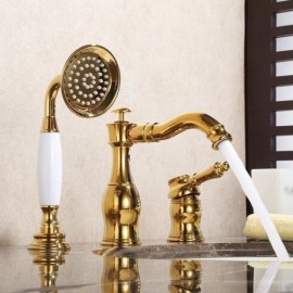 Copper Lavatory Faucet Black Orb/Gold/Rose Gold 1 Handle 3 Hole